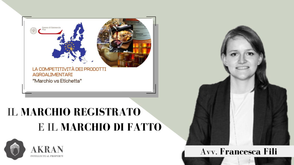 Marchio registrato e marchio di fatto